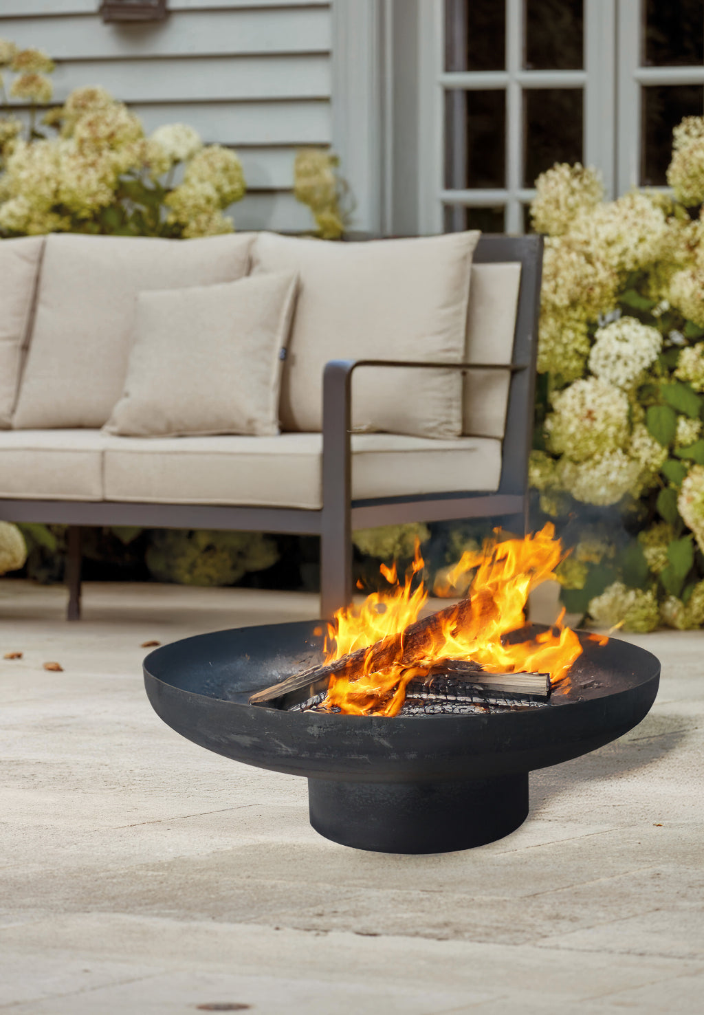 Bålfad, sort stål, Ø60xH13