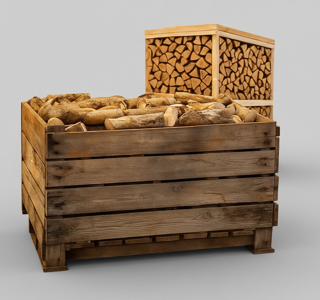 1,0 rm bøg & 1 kasse tørret olivenbrænde