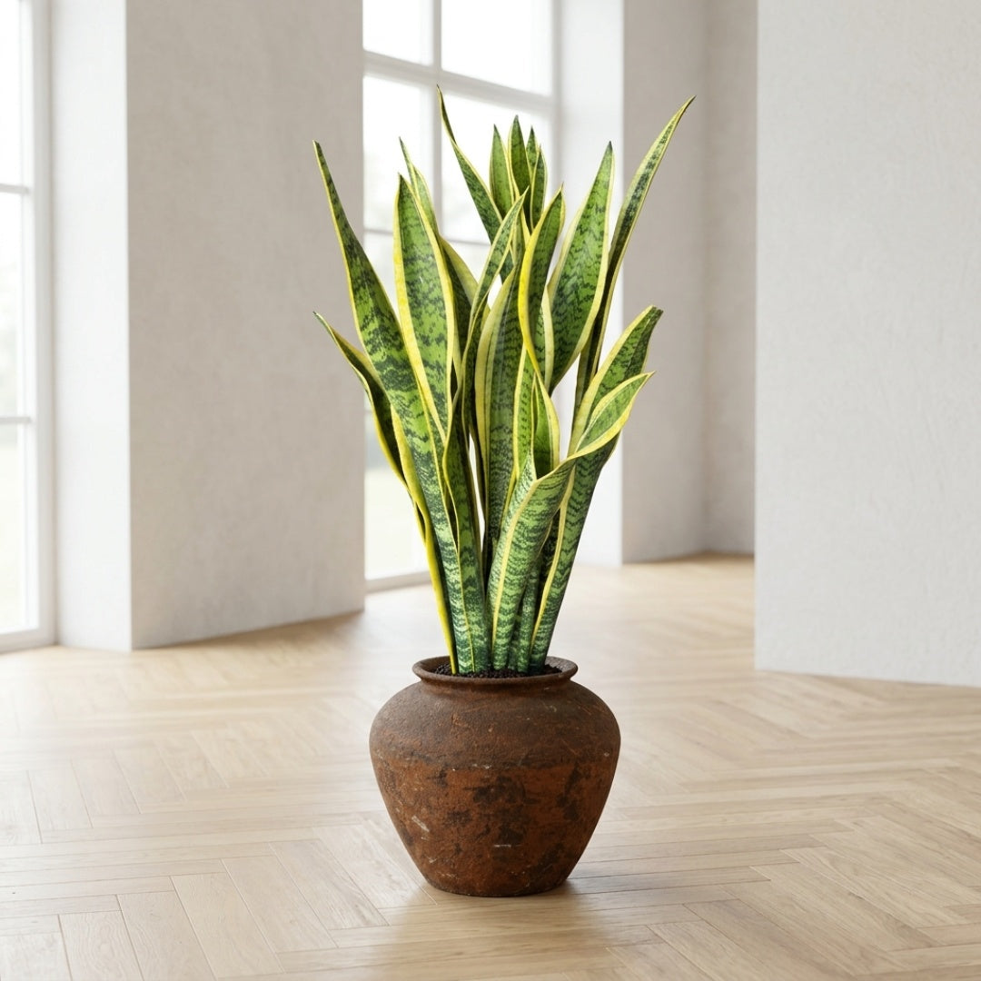 Sansevieria ‘Laurentii’ + valgfri krukke