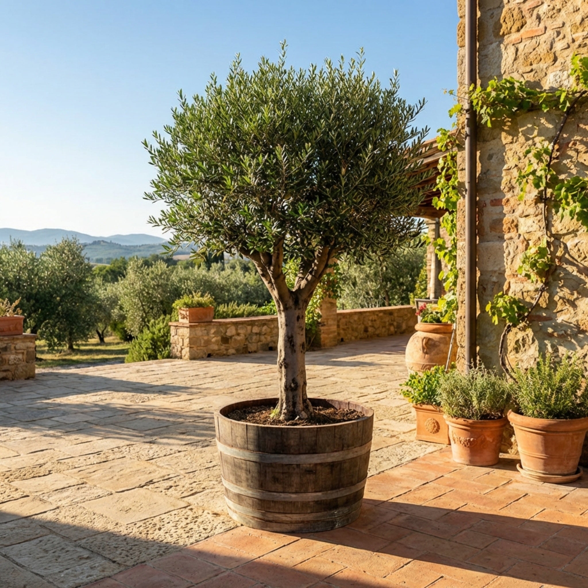 Oliventræ i XL +80år gammelt. 220-240cm høj. Stammeomkreds 60-80cm